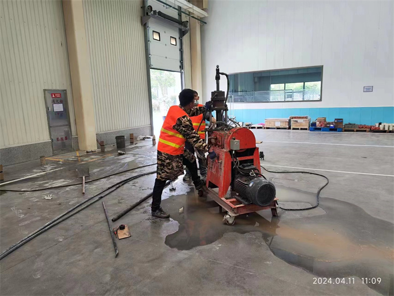 博山厂房地面下沉塌陷注浆加固施工